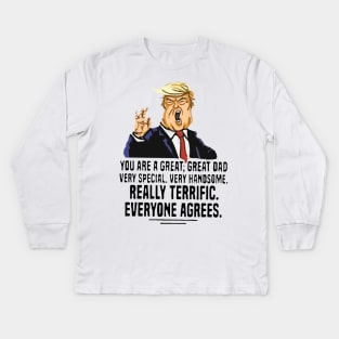 Donald Trump - Fathers Day Kids Long Sleeve T-Shirt